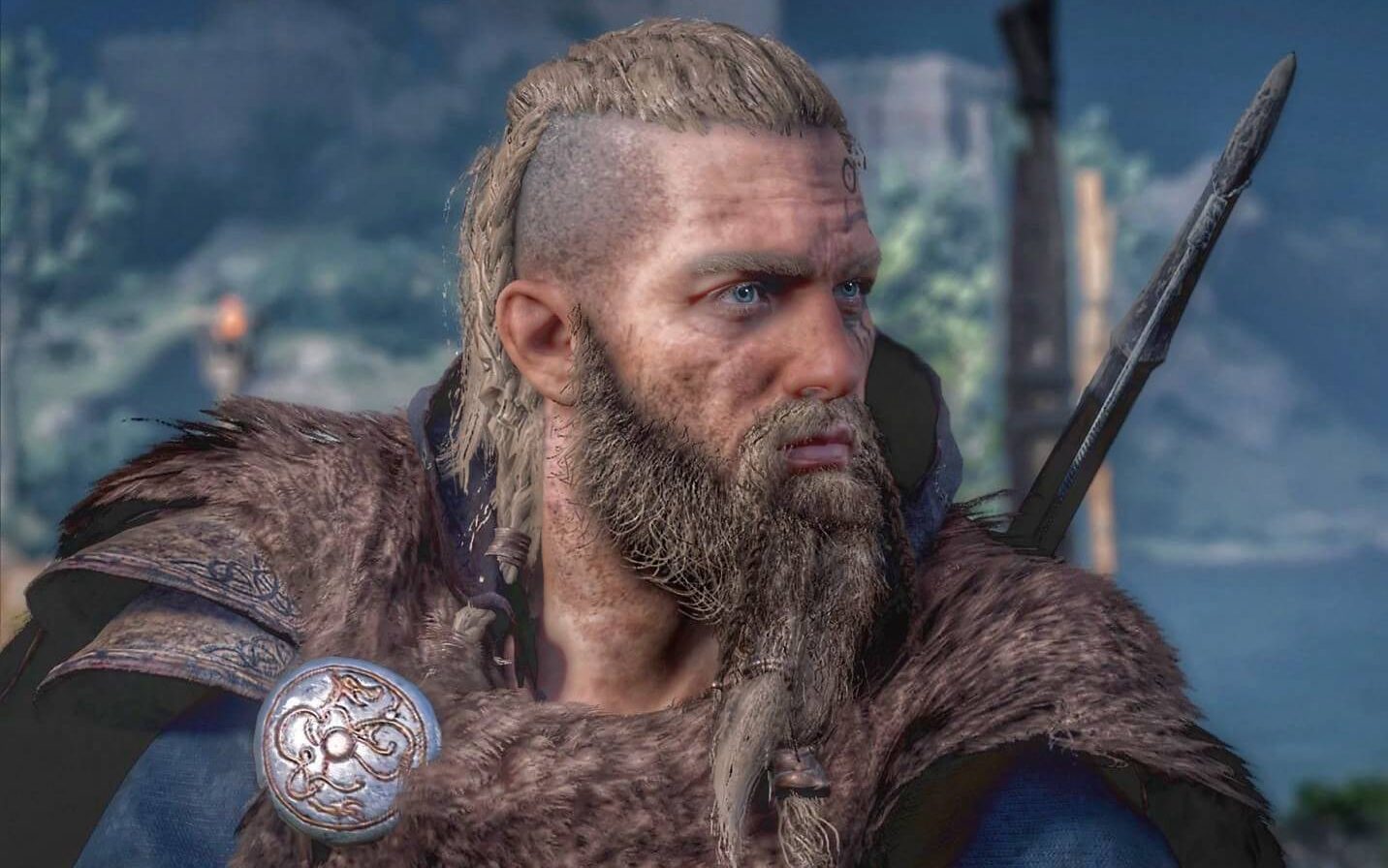 Personaje principal de Assassin's Creed Valhalla, un guerrero vikingo llamado Eivor